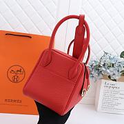 Hermes Lindy Clemence Bag Red - 4