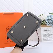 Hermes Lindy Clemence Bag Dark Grey - 4