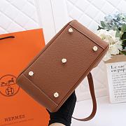 Hermes Lindy Clemence Bag Brown - 3