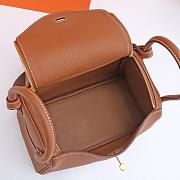 Hermes Lindy Clemence Bag Brown - 4