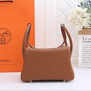 Hermes Lindy Clemence Bag Brown - 5