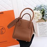 Hermes Lindy Clemence Bag Brown - 6