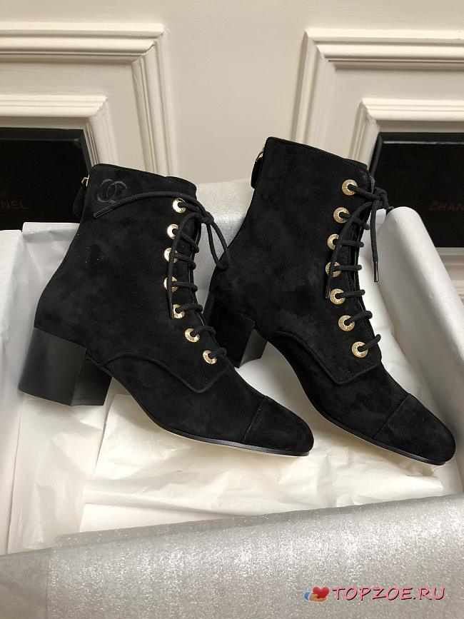 Chanel Short Boots Black - 1