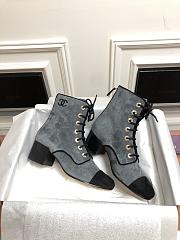 Chanel Short Boots Grey&Blue - 1