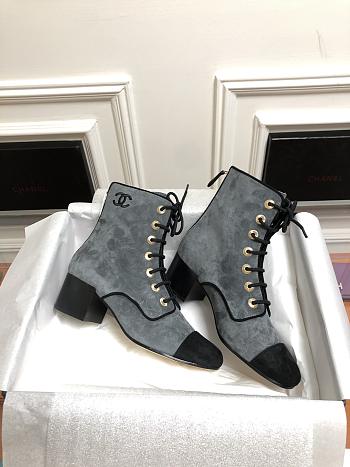 Chanel Short Boots Grey&Blue