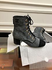 Chanel Short Boots Grey&Blue - 4