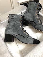 Chanel Short Boots Grey&Blue - 5