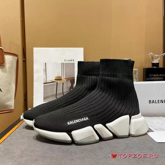 Blenciaga Black&White Speed Sneakers - 1