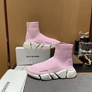 Blenciaga Pink&White Speed Sneaker - 6