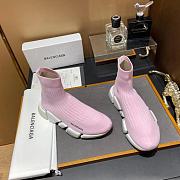 Blenciaga Pink&White Speed Sneaker - 5