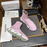 Blenciaga Pink&White Speed Sneaker - 4