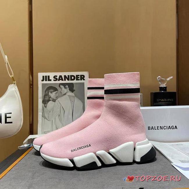 Blenciaga Pink Speed Sneaker - 1