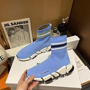 Blenciaga Light Blue Speed Sneaker - 4