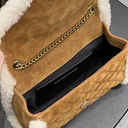 YSL Envelope Small Suede&Shearling Shoulder Bag - 6