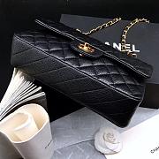 CHANEL Caviar Quilted Medium Double Flap Gold-tone Bag Black - 4