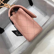 CHANEL Caviar Quilted Medium Double Flap Gold-tone Bag Pink - 3