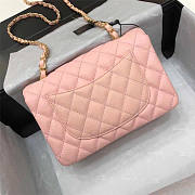 CHANEL Caviar Quilted Medium Double Flap Gold-tone Bag Pink - 5