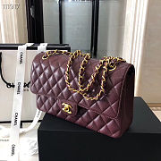 CHANEL Caviar Quilted Medium Double Flap Gold-tone Bag Red - 5
