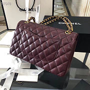 CHANEL Caviar Quilted Medium Double Flap Gold-tone Bag Red - 3