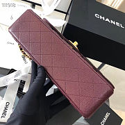 CHANEL Caviar Quilted Medium Double Flap Gold-tone Bag Red - 2