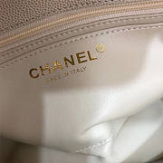 CHANEL Caviar Quilted Medium Double Flap Gold-tone Bag White - 2
