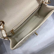 CHANEL Caviar Quilted Medium Double Flap Gold-tone Bag White - 6