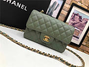 CHANEL Caviar Quilted Medium Double Flap Gold-tone Bag Green - 6