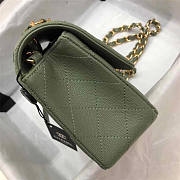 CHANEL Caviar Quilted Medium Double Flap Gold-tone Bag Green - 4