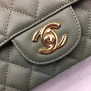 CHANEL Caviar Quilted Medium Double Flap Gold-tone Bag Green - 2