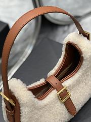 YSL LE FERMOIR Hobo Shouder Bag Softwool Brown  - 2