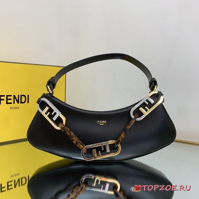 FENDI O'LOCK SWING BAG BLACK 32x11x5cm - 1