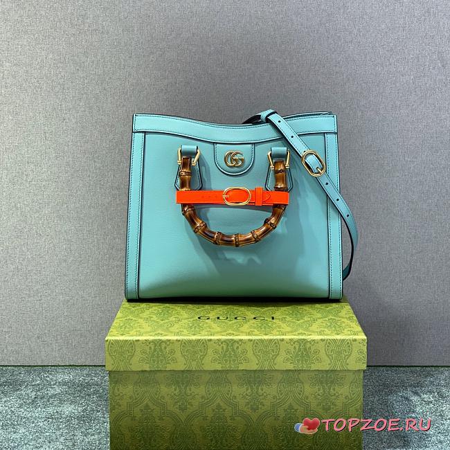 Gucci Diana Mini Tote Light Blue Leather 655661-17QDT-4972 27x24x11cm - 1