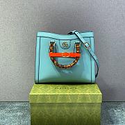 Gucci Diana Mini Tote Light Blue Leather 655661-17QDT-4972 27x24x11cm - 5