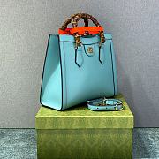 Gucci Diana Mini Tote Light Blue Leather 655661-17QDT-4972 27x24x11cm - 3