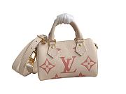 LV NANO SPEEDY CREAM WHITE  M81625 SIZE 16x10x7.5cm - 1