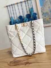 Chanel Shopping Bag White AS3519 Size 30*37*10CM - 1