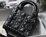 Mini Lady Dior Bag Black with Diamond Motif 6603 17x15x7CM - 6