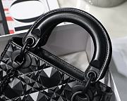Mini Lady Dior Bag Black with Diamond Motif 6603 17x15x7CM - 4