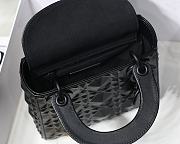 Mini Lady Dior Bag Black with Diamond Motif 6603 17x15x7CM - 2