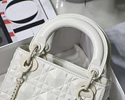 Mini Lady Dior Bag White with Diamond Motif 6603 17x15x7CM - 5