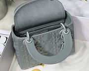 Mini Lady Dior Bag Gray Cannage with Diamond Motif 6603 17x15x7CM - 6
