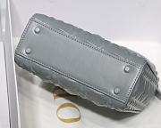 Mini Lady Dior Bag Gray Cannage with Diamond Motif 6603 17x15x7CM - 3