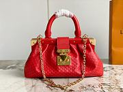 LV  RED FULL LEATHER CLUTCH M22327 - SIZE 28 x 14 x 10cm - 1