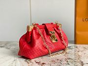 LV  RED FULL LEATHER CLUTCH M22327 - SIZE 28 x 14 x 10cm - 5