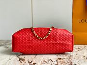 LV  RED FULL LEATHER CLUTCH M22327 - SIZE 28 x 14 x 10cm - 4