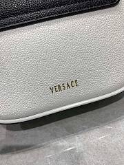 VERSACE LA MEDUSA MINI HANDBAG BLACK&WHITE & GOLD-TONE HARDWARE - 4