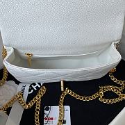 Chanel 123P Caviar Flap Bag Golden Ball White AS3829 14x20x8CM - 2