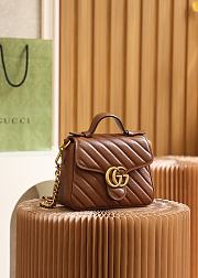 GUCCI GG MARMONT MINI BROWN 583571 21CM - 5