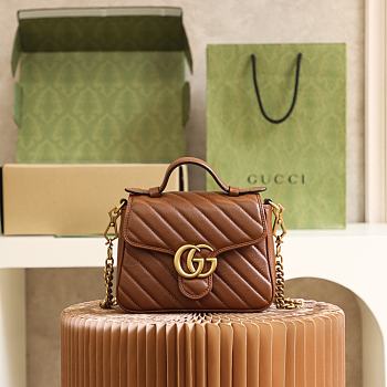 GUCCI GG MARMONT MINI BROWN 583571 21CM
