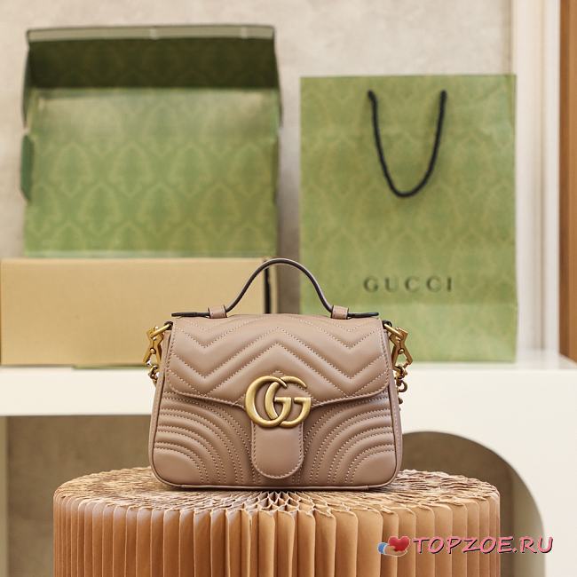 GUCCI GG MARMONT MINI DUST PINK 547260 21CM - 1